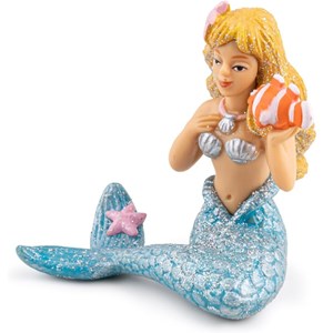 Figurine sirène argentée