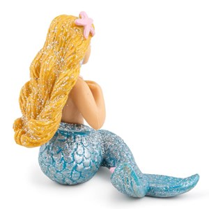Figurine sirène argentée
