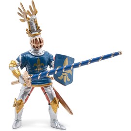 Figurine chevalier bleu fleur de lys