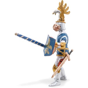 Figurine chevalier bleu fleur de lys