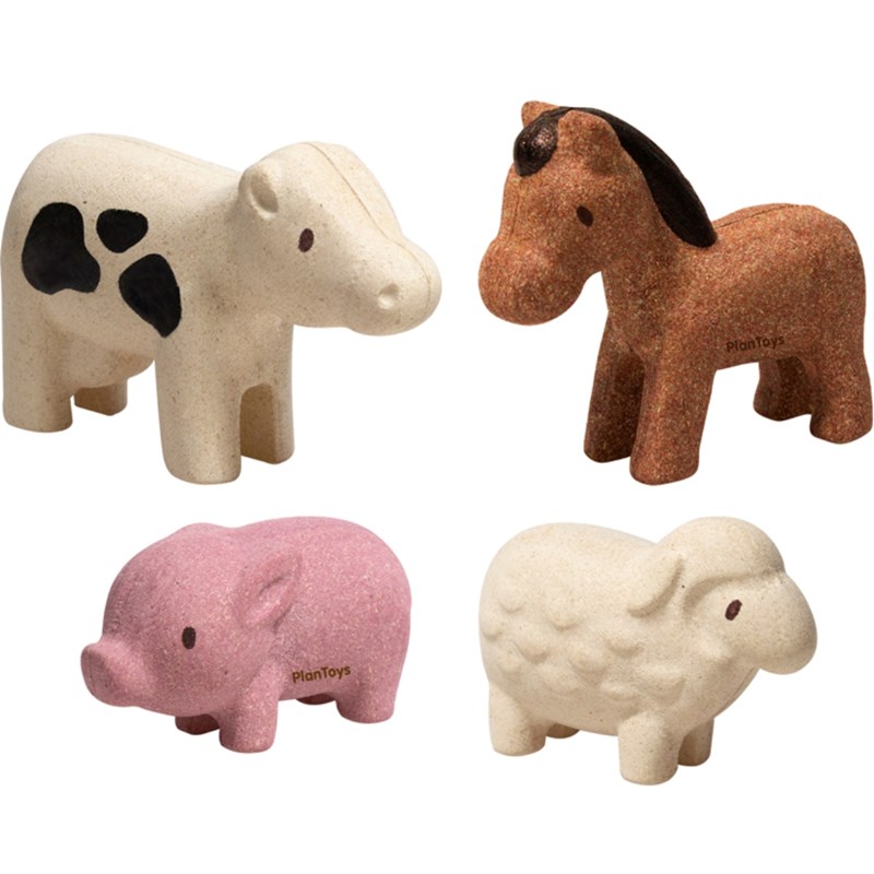Lot de 4 figurines animaux de la ferme