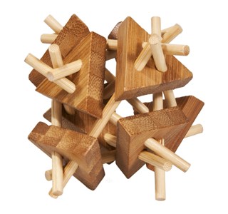 Casse-tête bambou bâtons et triangle