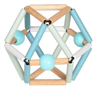 Hochet en bois grabber blue snow