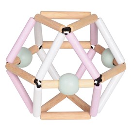 Hochet en bois grabber nordik pink