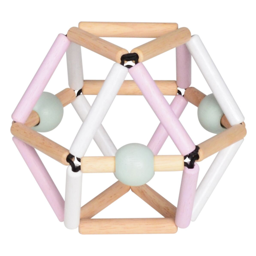 Bass & Bass - Hochet en bois grabber nordik pink