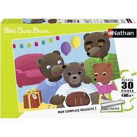 Puzzle anniversaire petit ours brun 30 p