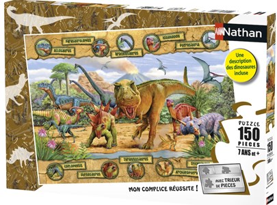 Puzzle les espèces de dinosaures 150 pc