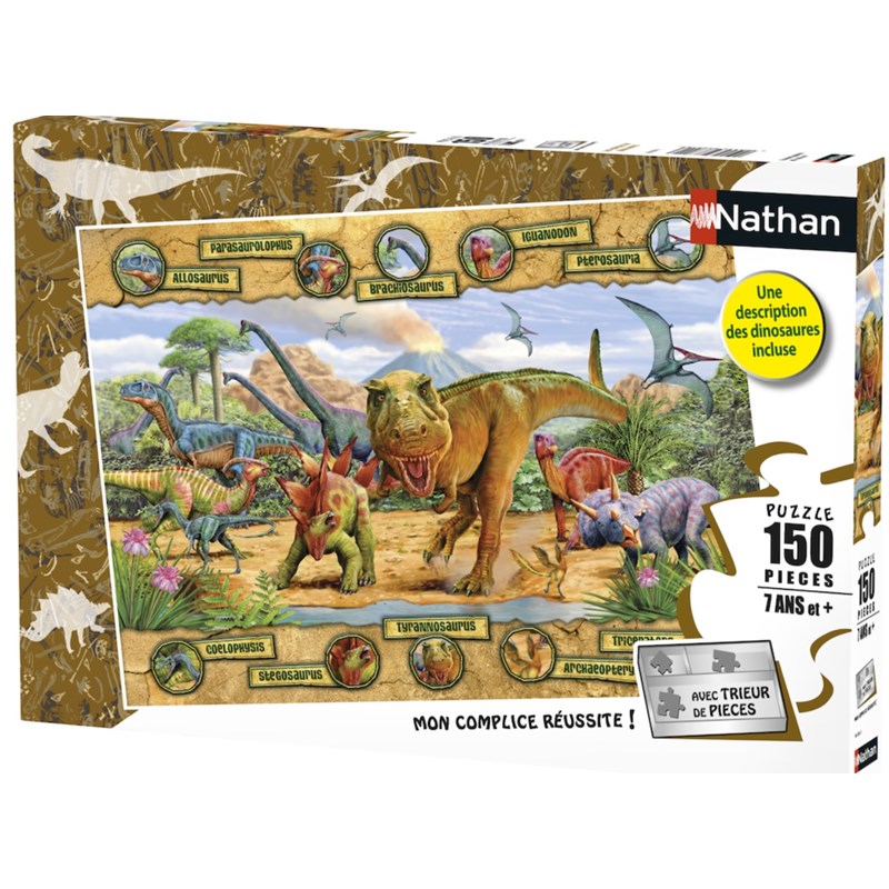 Puzzle les espèces de dinosaures 150 pc