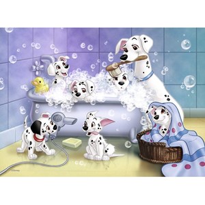 Puzzle tous au bain 101 dalmatiens 60 pc