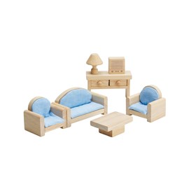 Salon en bois naturel