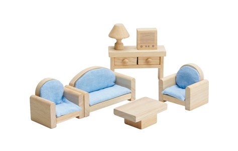 Salon en bois naturel
