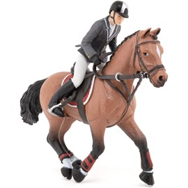 Figurine cheval de concours et son caval