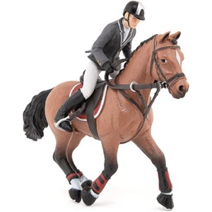 Figurine cheval de concours et son caval