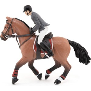 Figurine cheval de concours et son caval