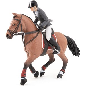 Figurine cheval de concours et son caval