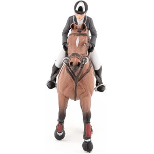 Figurine cheval de concours et son caval