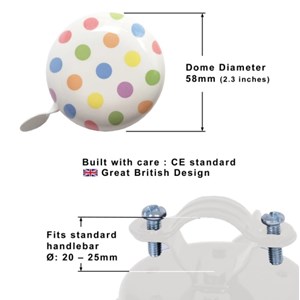 Sonnette vélo pastel dotty