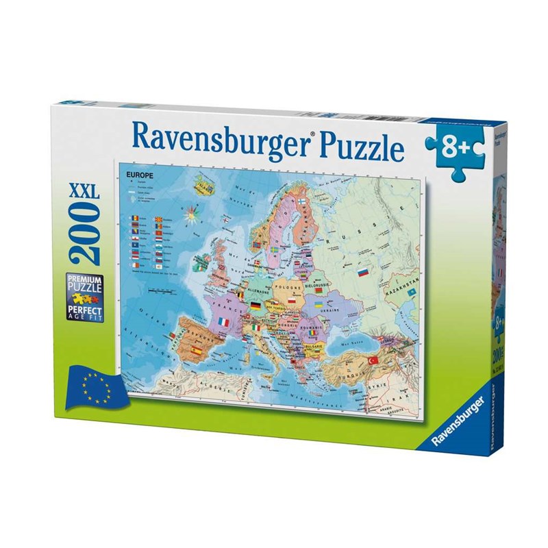 Puzzle carte d'europe 200 pcs