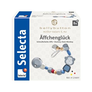 Attache-tétine singe bleu