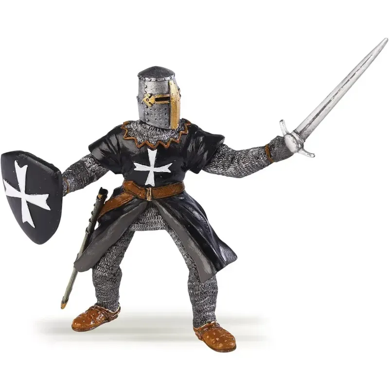 Papo Fantasy World Hospitaller Knight with Sword Toy Figure, Three Years or Above, Black (39938)
