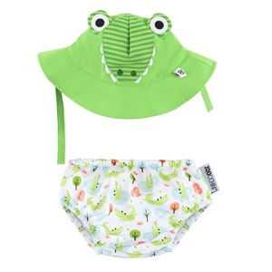 Maillot et chapeau crocodile (6-12m)