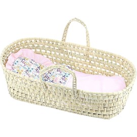 Couffin poupée 50 cm liberty rose