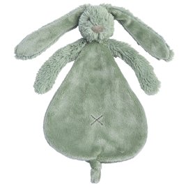Doudou lapin richie vert 25 cm