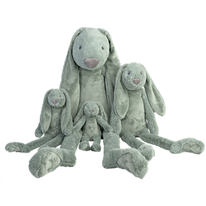 Peluche lapin richie vert 28 cm