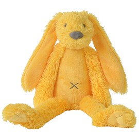 Peluche lapin richie jaune 28 cm