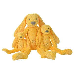 Peluche lapin richie jaune 28 cm