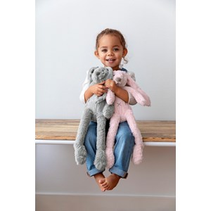 Peluche lapin richie rose clair 58 cm