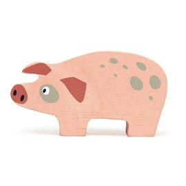 Figurine cochon en bois