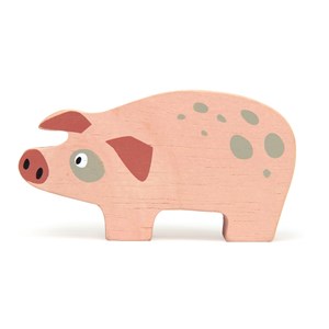 Figurine cochon en bois