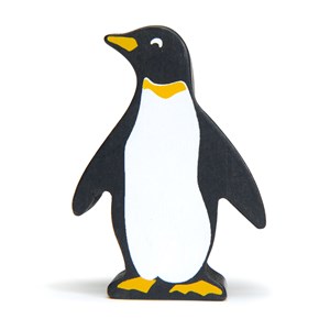 Figurine manchot en bois