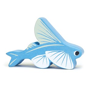 Figurine poisson volant en bois