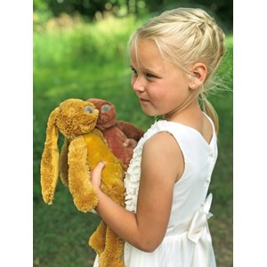 Peluche lapin richie ocre 38 cm