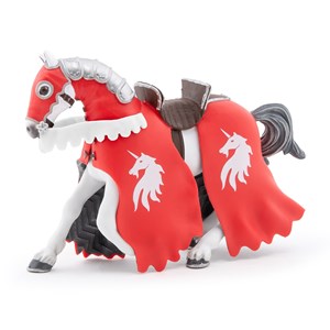 Figurine cheval du chevalier licorne rou