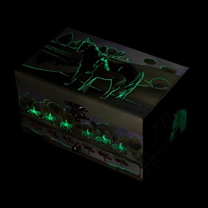 Boîte à bijoux musicale cheval normand