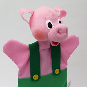 Marionnette petit cochon vert