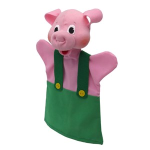 Marionnette petit cochon vert