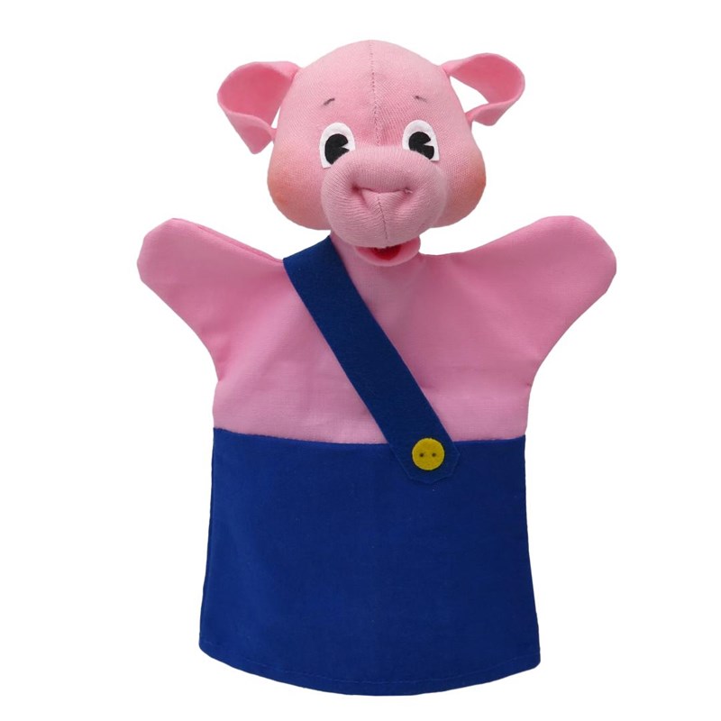 Mù - Marionnette petit cochon bleu
