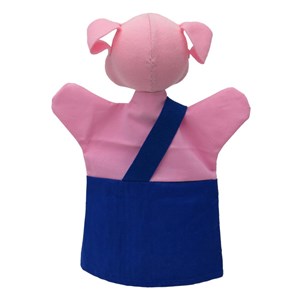Marionnette petit cochon bleu