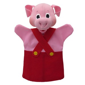 Marionnette petit cochon rouge