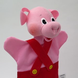 Marionnette petit cochon rouge