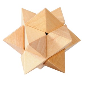 Mini casse-tête en bois etoile