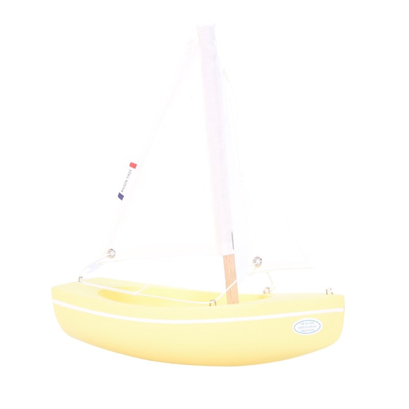 Bateau le sloop jaune 21cm