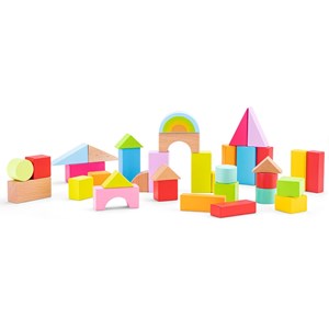 Chariot de marche et blocs en bois