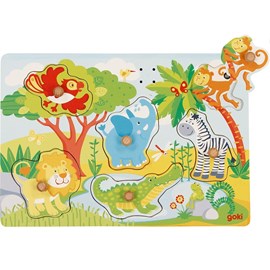 Puzzle à encastrements sonore zoo