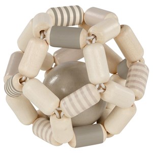 Hochet balle flexible gris blanc