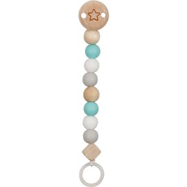 Accroche-tétine étoile turquoise